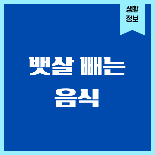 뱃살 빼는 음식으로 3개월간 꾸준히 먹어본 솔직한 후기