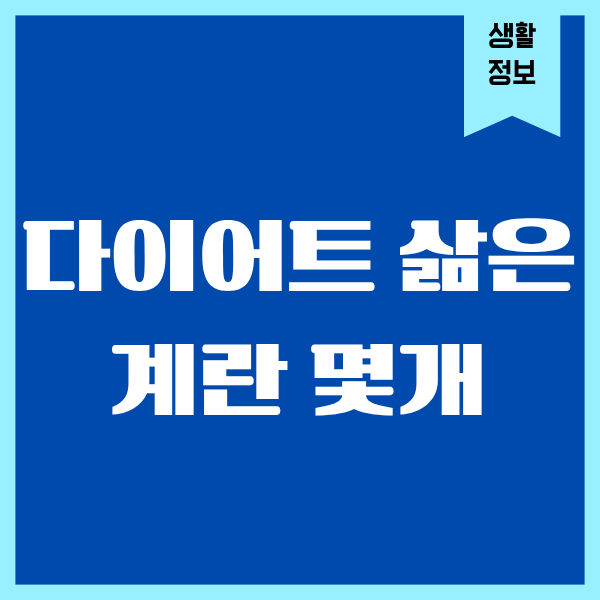 다이어트 삶은계란 몇개 먹을까 제가 직접 해본 후기