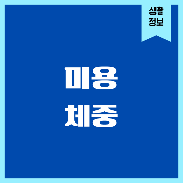 미용 체중 때문에 겪은 나의 이야기