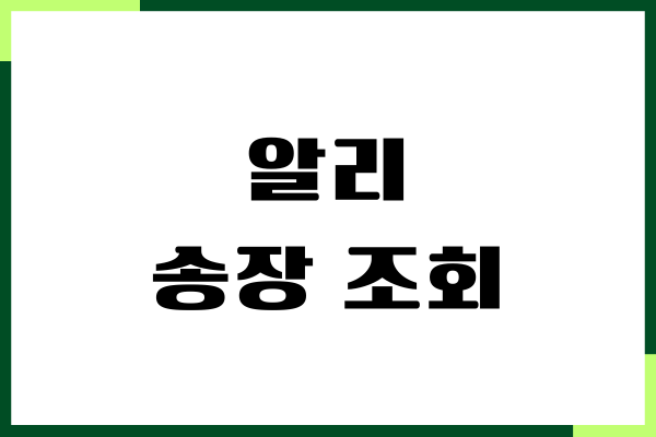 알리익스프레스 송장 조회, 배송 실시간 현황